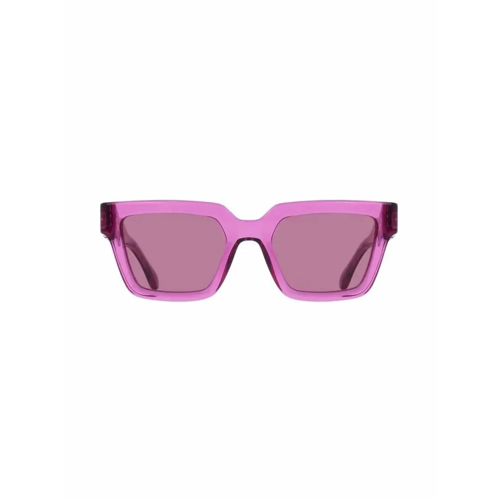 NEW!!! Salvatore Ferragamo SF2066S 665 Transparent Fuchsia Square Sunglasses